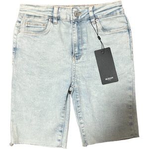 NWT Hudson Kids High Rise Denim Bermuda Shorts Girls Size 10 Light Wash Max Fade